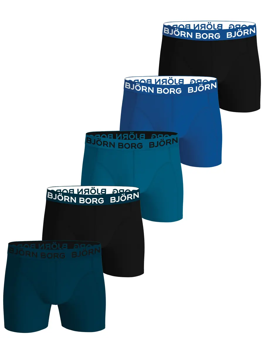 Bjorn Borg 5-Pack heren boxershorts - Core - Voordeelverpakking heren ondergoed katoen Bjorn Borg 5-Pack heren boxershorts - Core - Voordeelverpakking heren ondergoed katoen