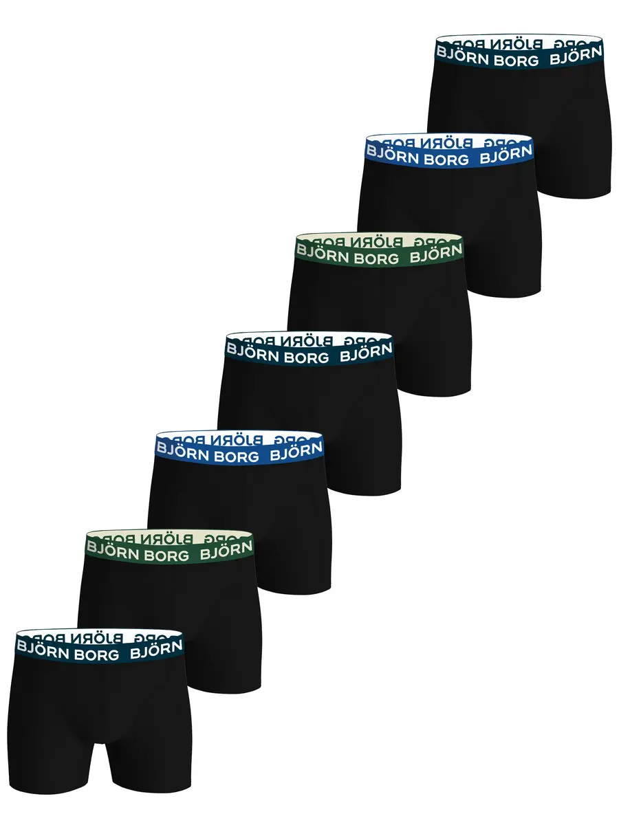 Bjorn Borg 7-pack heren boxershort - Cotton stretch core Bjorn Borg 7-pack heren boxershort - Cotton stretch core