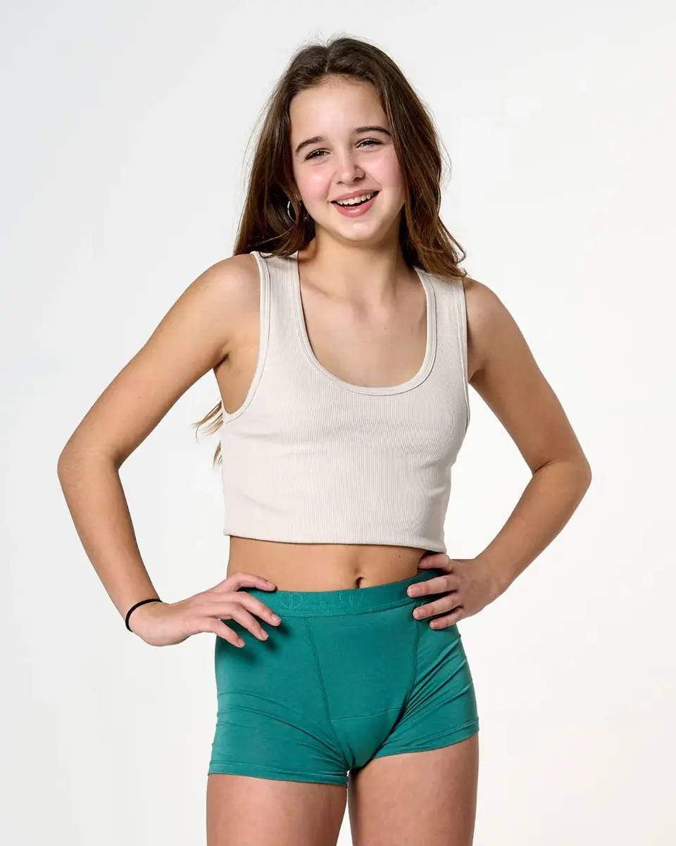 Moodies Menstruatie Tiener meisjes boxershort - Boyshort medium - Tiener menstruatie ondergoed - Kinderen