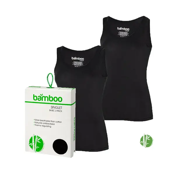 Apollo 2-pack dames hemden bamboe - Onderhemd ronde hals vrouwen - Singlet Apollo 2-pack dames hemden bamboe - Onderhemd ronde hals vrouwen - Singlet