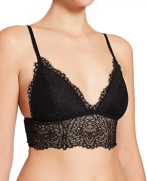 Pieces Bralette kant - Kanten bra Top - BH Top zwart