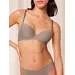 Triumph BH Pure Micro WHP - Racerback bh - Balconette en T-shirt Bh - Naadloze cups - Taupe