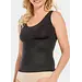 Magic corrigerend hemd brede bandjes 01DT - Naadloos Shapewear onderhemd buik corrigerend - Zwart