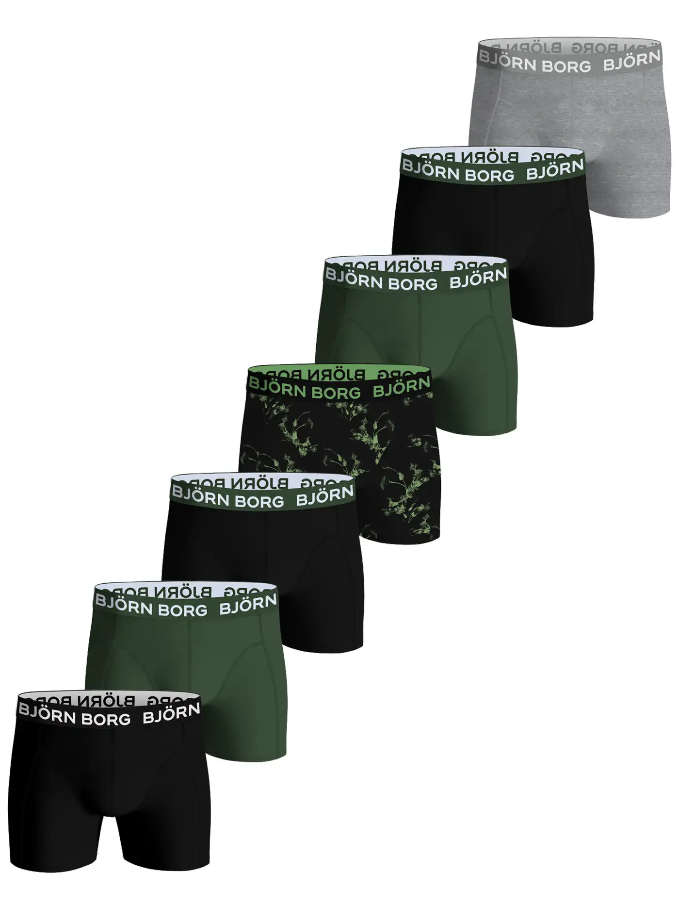 Bjorn Borg 7-Pack jongens boxershorts - Green Light