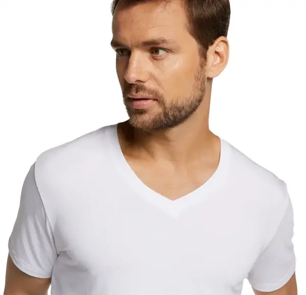 Bamboo Basics 2-pak heren T-shirts V-hals - Velo - Bamboe heren ondershirts korte mouwen - Donkerblauw - Groen - Wit - Zwart Bamboo Basics 2-pak heren T-shirts V-hals - Velo - Bamboe heren ondershirts korte mouwen - Donkerblauw - Groen - Wit - Zwart