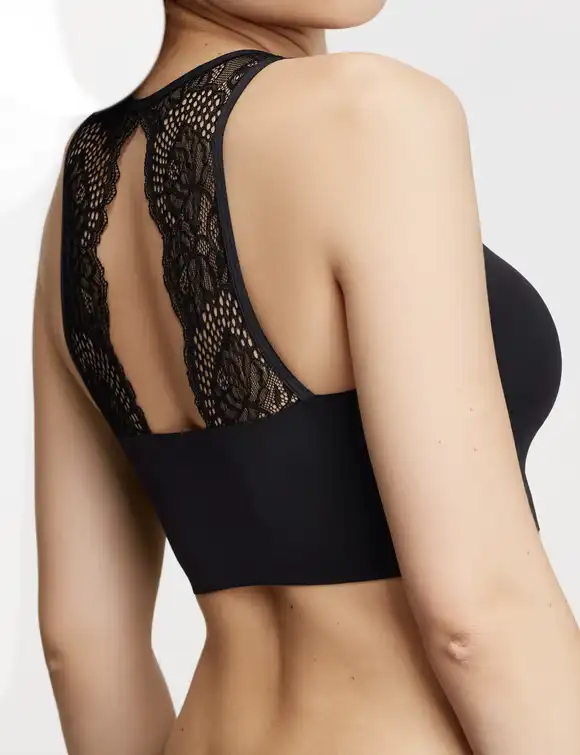 Pieces dames Kanten top - Milla Lace - Kanten bralette - Zwart - Maat S