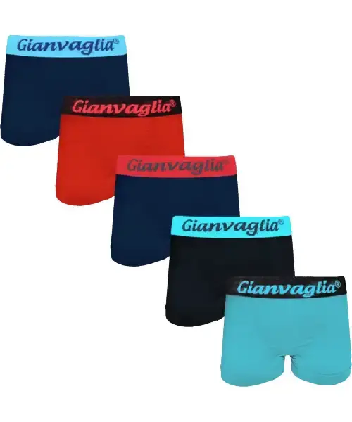 Gianvaglia 10-Pack jongens boxershorts - Blauw/Rood - Multipack jongens onderbroeken microfiber Gianvaglia 10-Pack jongens boxershorts - Blauw/Rood - Multipack jongens onderbroeken microfiber