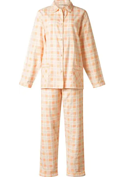 Lunatex flanel dames pyjama - lange mouwen - Old School Lunatex flanel dames pyjama - lange mouwen - Old School
