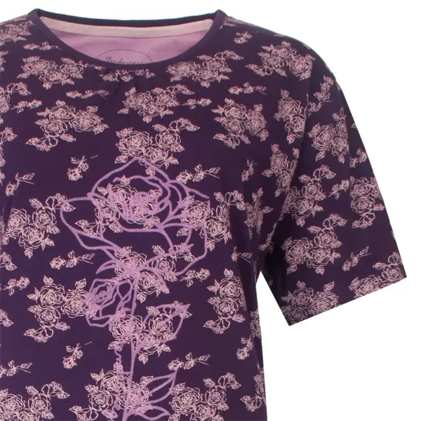 Tenderness dames nachthemd korte mouw - Lila flower Tenderness dames nachthemd korte mouw - Lila flower