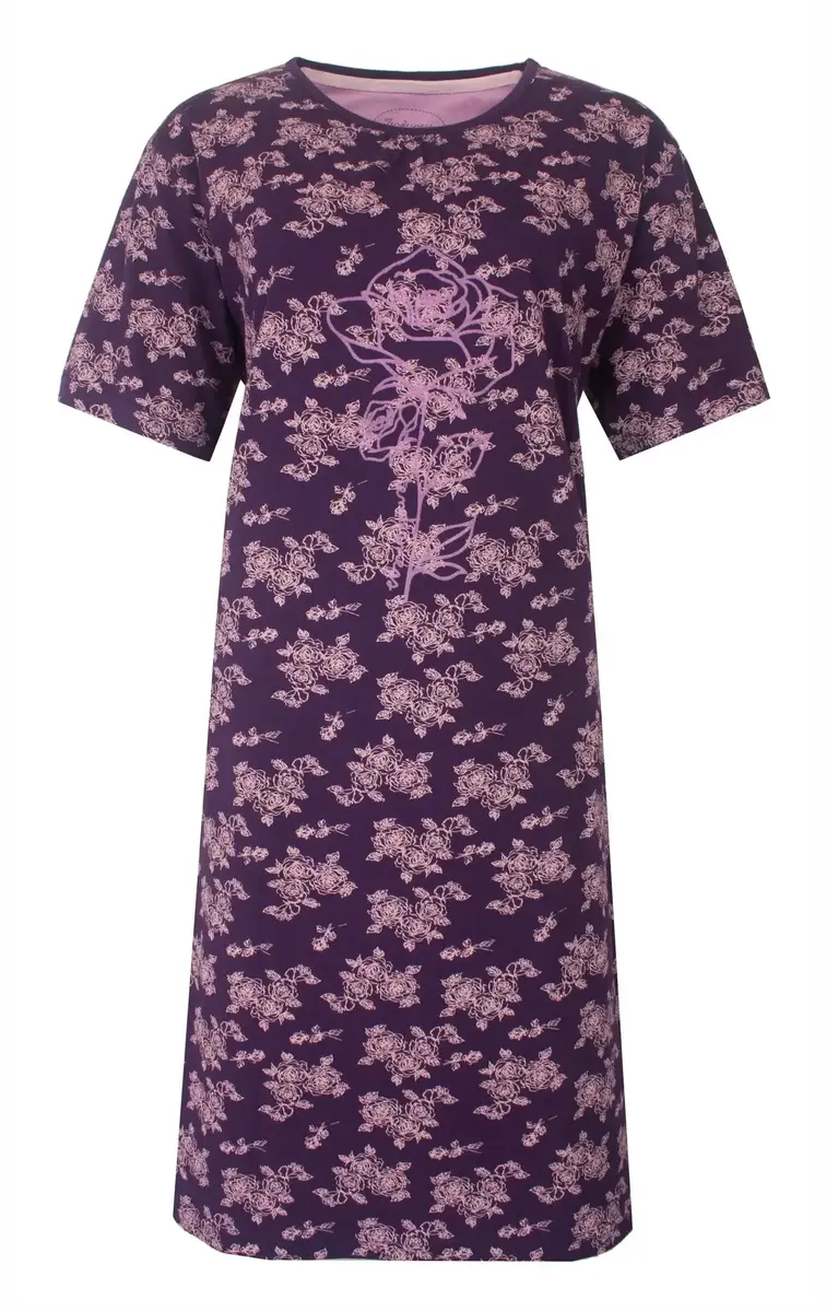 Tenderness dames nachthemd korte mouw - Lila flower Tenderness dames nachthemd korte mouw - Lila flower