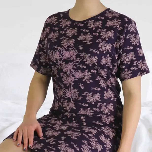 Tenderness dames nachthemd korte mouw - Lila flower Tenderness dames nachthemd korte mouw - Lila flower