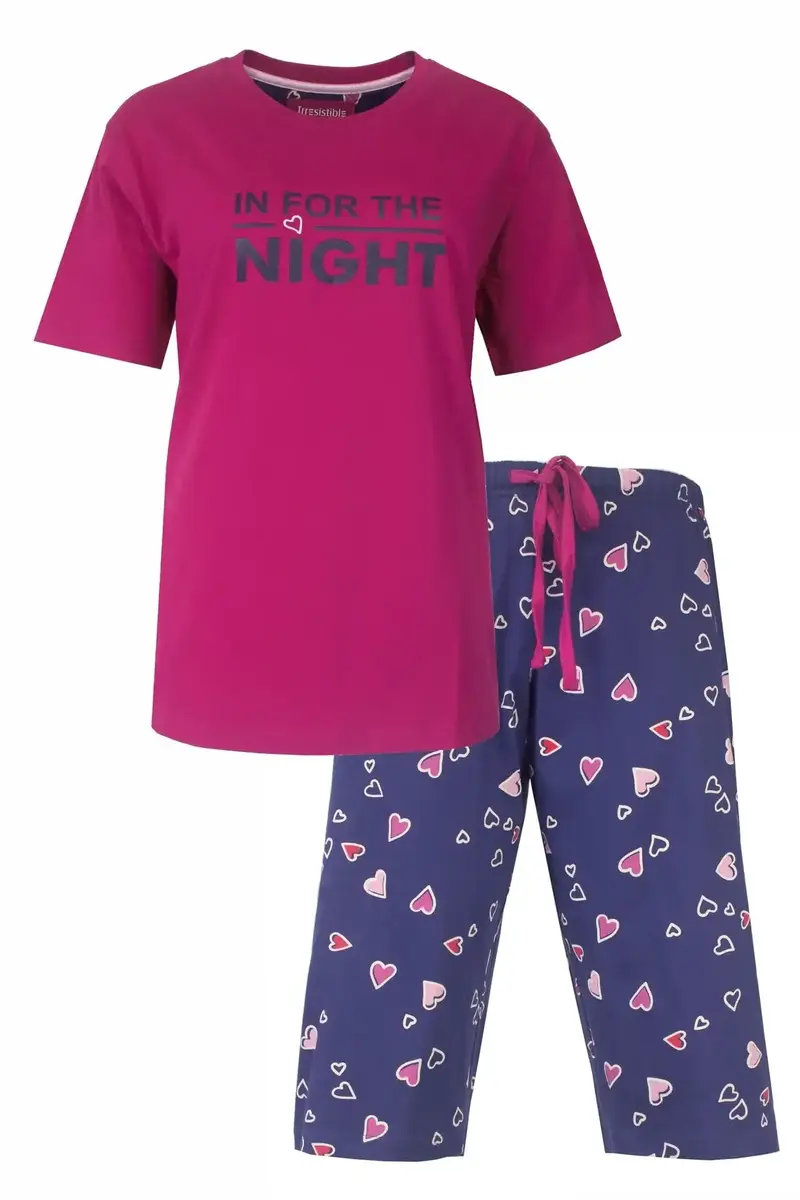 Irresistible dames shortama katoen - "in for the Night" Irresistible dames shortama katoen - "in for the Night"