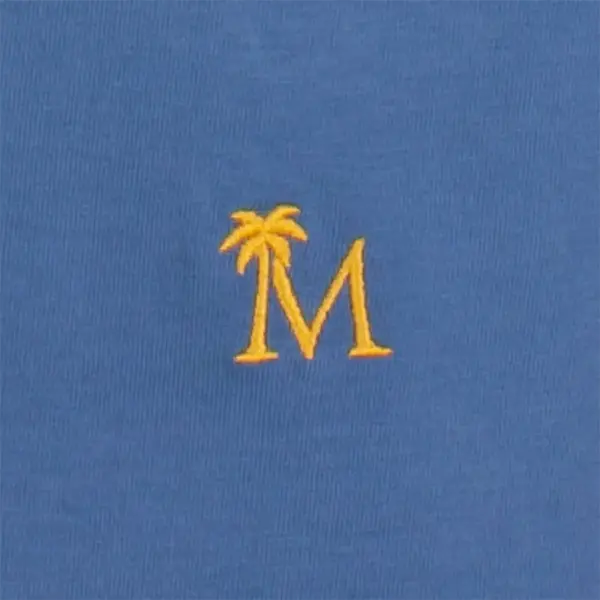 Medaillion katoenen dames pyjama lange mouw - Blauwe bloem Medaillion katoenen dames pyjama lange mouw - Blauwe bloem