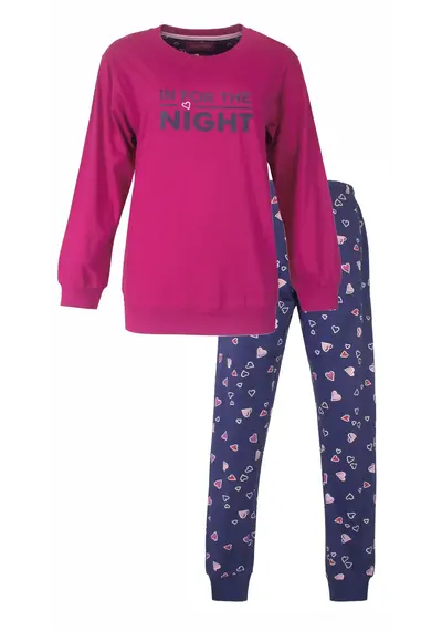 Irresistible dames pyjama lange mouw roze - In for the night Irresistible dames pyjama lange mouw roze - In for the night