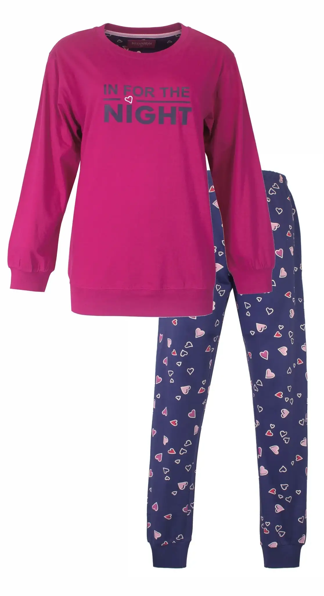 Irresistible dames pyjama lange mouw roze - In for the night
