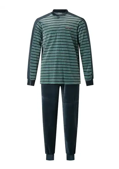 Gentlemen velours Heren pyjama - V-hals - 4244 Gentlemen velours Heren pyjama - V-hals - 4244