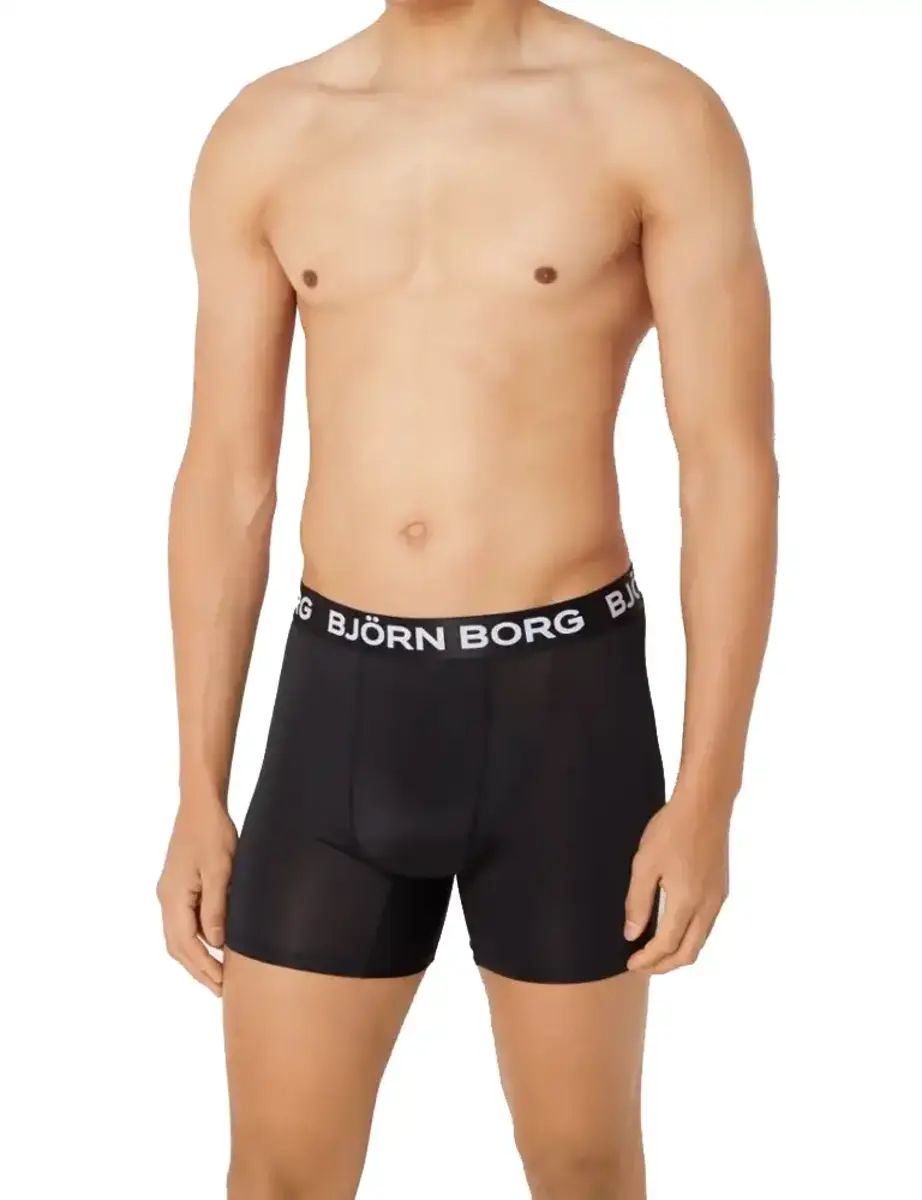 Bjorn Borg heren boxershort - Performance - 1-Pack - Black - Zwart microfiber ondergoed Bjorn Borg heren boxershort - Performance - 1-Pack - Black - Zwart microfiber ondergoed