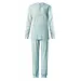 Cocodream dames pyjama velours - Good Night - Warme winter vrouwen pyjama - Blauw