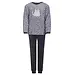 Cocodream fleece meisjes pyjama - Dream Big - maat 128 - Grijs