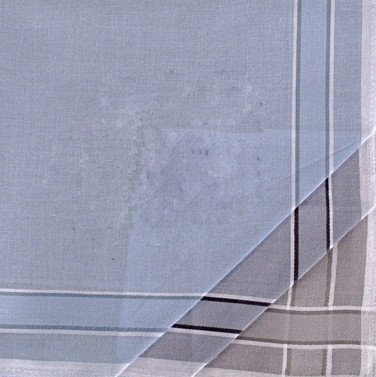 Tiseco 12 stuks Heren zakdoeken - Blue Winter - Blauwe katoenen zakdoeken - Voordeelverpakking