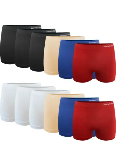 Gianvaglia 12-pak Naadloze dames boxershorts - Seamless Gianvaglia 12-pak Naadloze dames boxershorts - Seamless