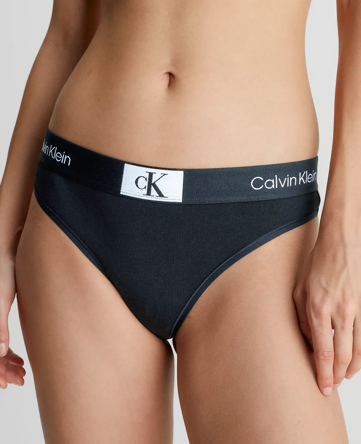 Calvin Klein string dames Retro- Modern Thong - Hoge katoenen dames string