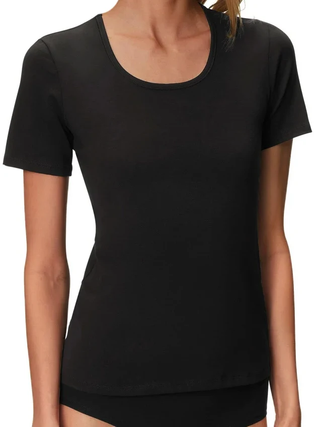 Ten Cate Basics dames T-shirt - 32288 - Vrouwen ondershirt met korte mouwen - Biologisch katoen - Diepe ronde hals