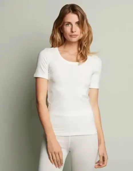 Ten Cate thermo shirt dames korte mouw - Warm thermo ondergoed dames - Diepe hals