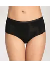Nina von C dames Heupslip biologisch katoen - Zwart en wit dames midi slip - katoenen ondergoed dames