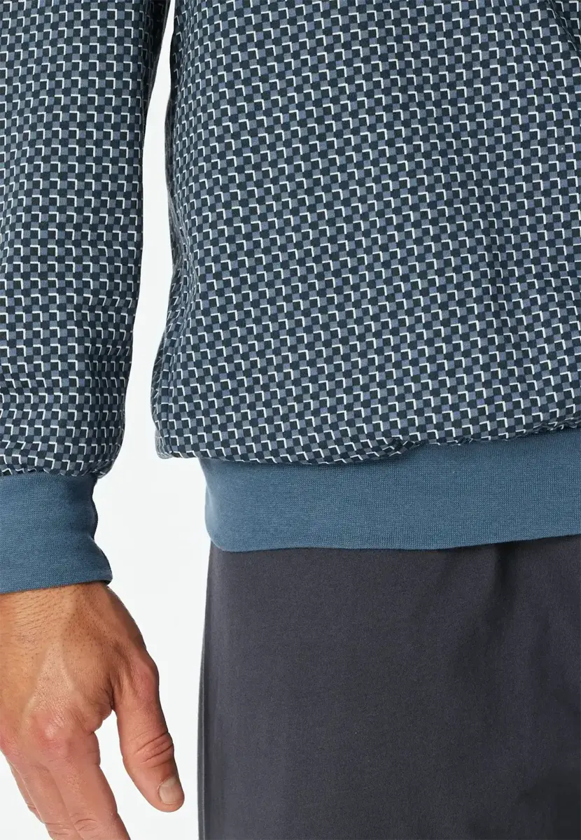 Schiesser pyjama heren lange mouw 100% katoen - Comfort - 181162 - Met boordjes