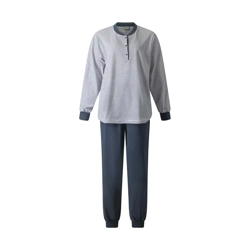 Lunatex tricot dames pyjama - Lange mouwen - Old Stripe