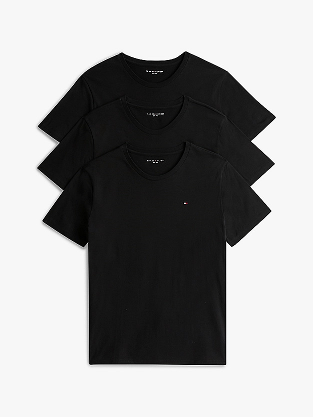 Tommy Hilfiger Heren Katoenen T-Shirt - Basic ondershirts korte mouw - Ronde hals