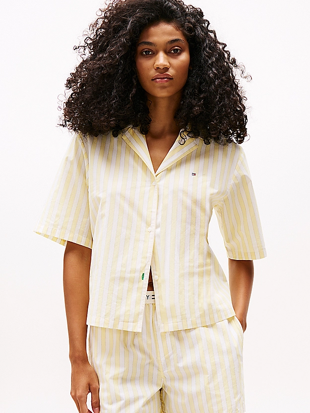 Tommy Hilfiger Dames Poplin Pyjamashirt - Katoenen pyjama met knoopsluiting