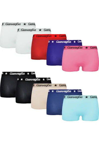 Gianvaglia 10-pak dames shorts - Plain