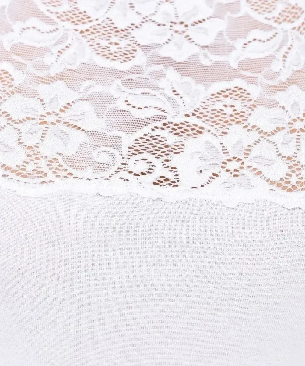 Nina von C dames hemd kant biologisch katoen - Colours - Biologisch katoenen dames onderhemd - Singlet Nina von C dames hemd kant biologisch katoen - Colours - Biologisch katoenen dames onderhemd - Singlet