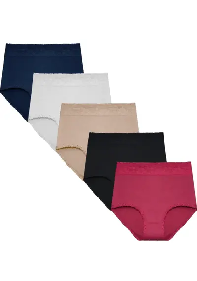 Gaubert 5-pak kanten dames taille slips Gaubert 5-pak kanten dames taille slips