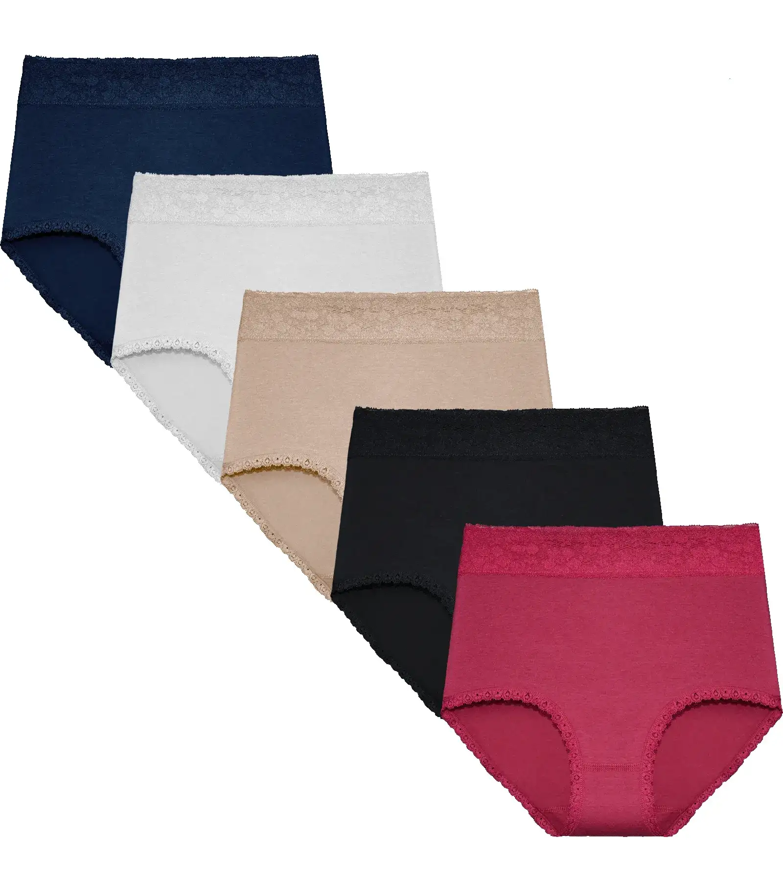 Gaubert 5-pak kanten dames taille slips