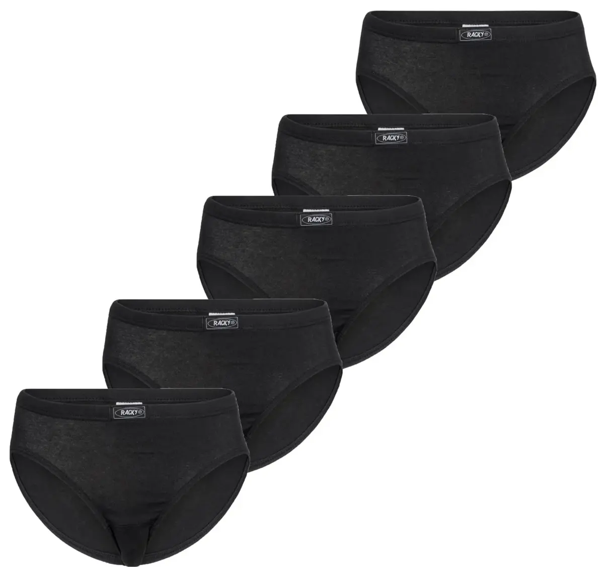 Racky dames 5-pack heup slips (Highleg mini) - Katoenen vrouwen onderbroek - Zachte stoffen band