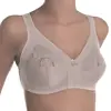 Sassa Mode soft Bh zonder beugel - 12906 - Brede bandjes - bh Grote maten - Wit - Huidskleur