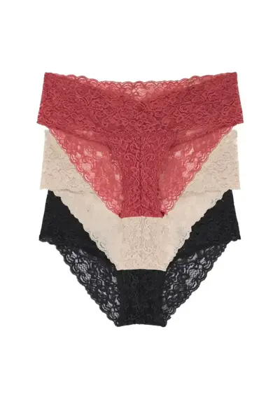 Dorina Dames slip 3-pack Kant - Lana Dorina Dames slip 3-pack Kant - Lana