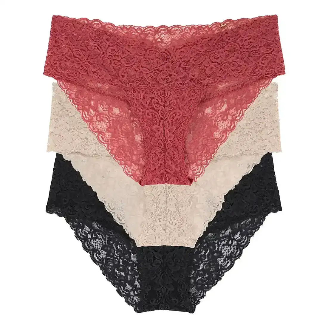 Dorina Dames slip 3-pack Kant - Lana Dorina Dames slip 3-pack Kant - Lana