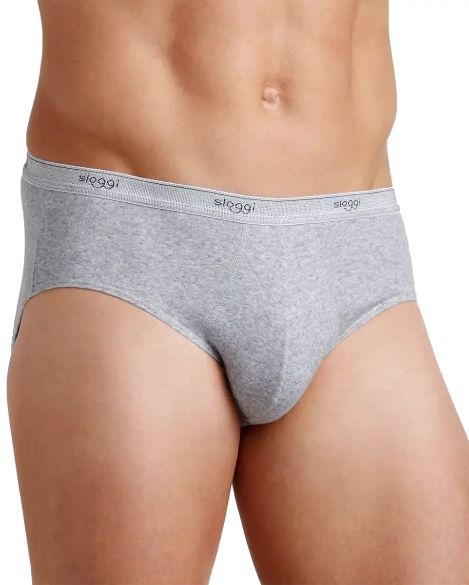 Sloggi 2-pak Basic Midi heren slips - Heup slips mannen - Katoenen onderbroek - Sloggi heren ondergoed