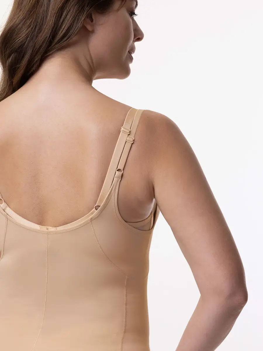 Dorina Corrigerend hemd dames - Medium control - Shapewear onderhemd zonder bh - Buik Corrigerend - Zwart en huidskleur