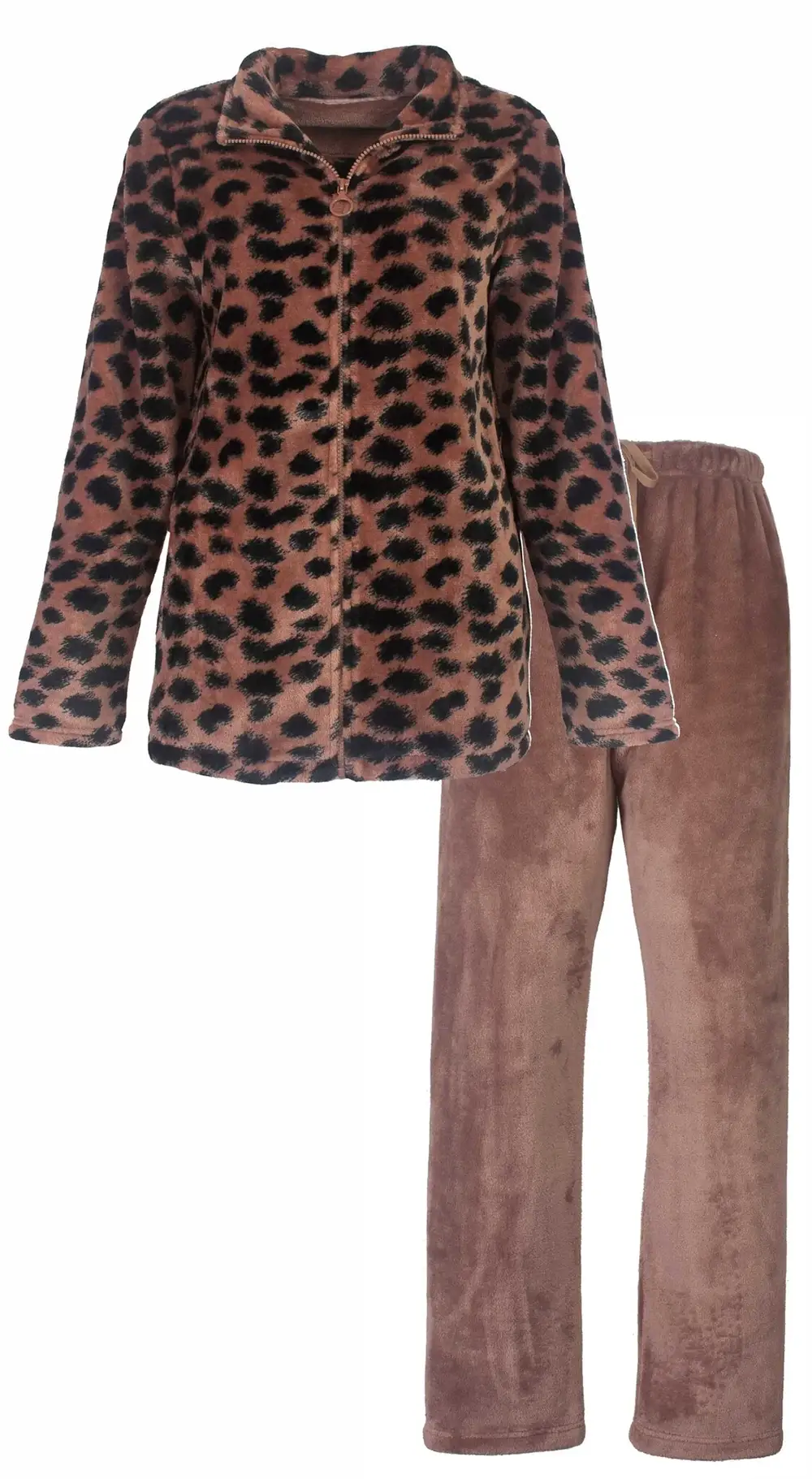 Irresistible dames huispak Fleece - Panter - Warm 2-delig huispak