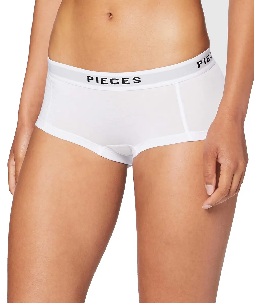 Pieces 4-Pack Dames shorts - Solid - Katoenen dames onderbroek - Multipack - Voordeelverpakking