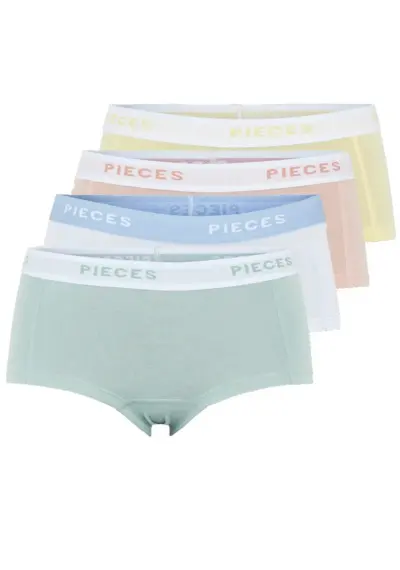 Pieces  4-Pack Dames shorts - Solid Pieces  4-Pack Dames shorts - Solid