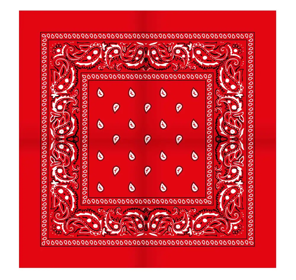 Boerenzakdoek Rain drop 54x54 - Rode zakdoek