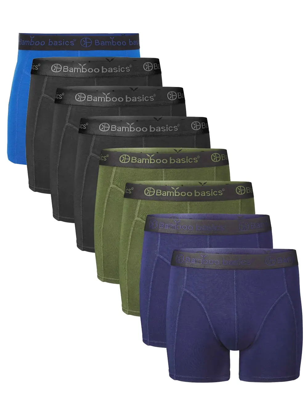 Bamboo Basics 8-pak heren boxershorts - Rico - Multipack Bamboe heren onderbroek - Anti zweet mannen ondergoed