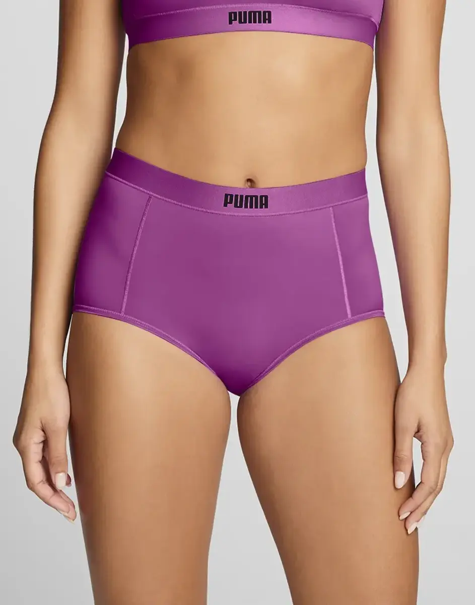 Puma 2-Pack Hoge hipsters - High Waist - Hoge microfiber dames onderbroeken