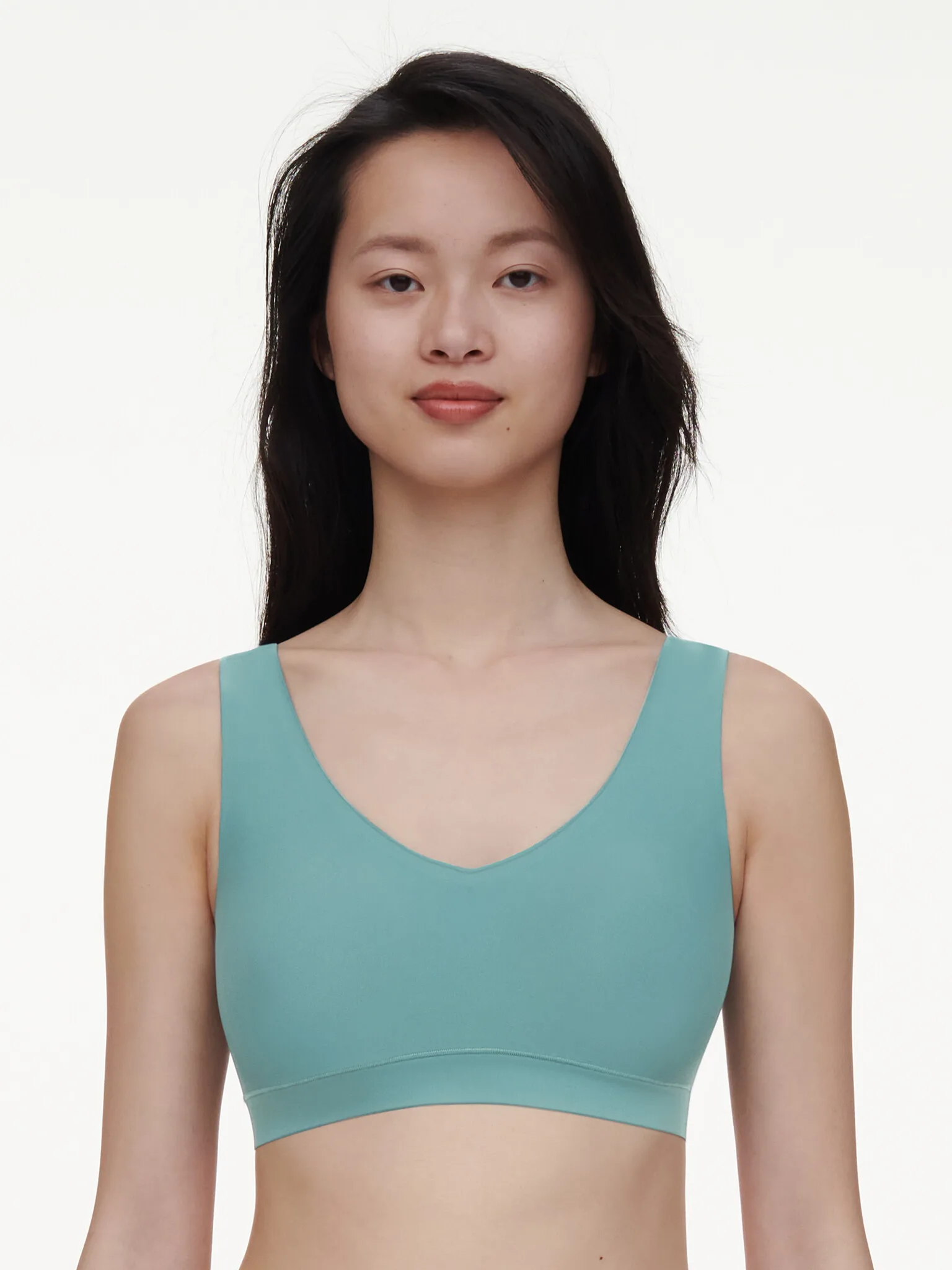Chantelle Bralette top met vulling - Soft Stretch - Padded top - Bralette / BH Top naadloos dames - Rood - zwart - Huidskleur